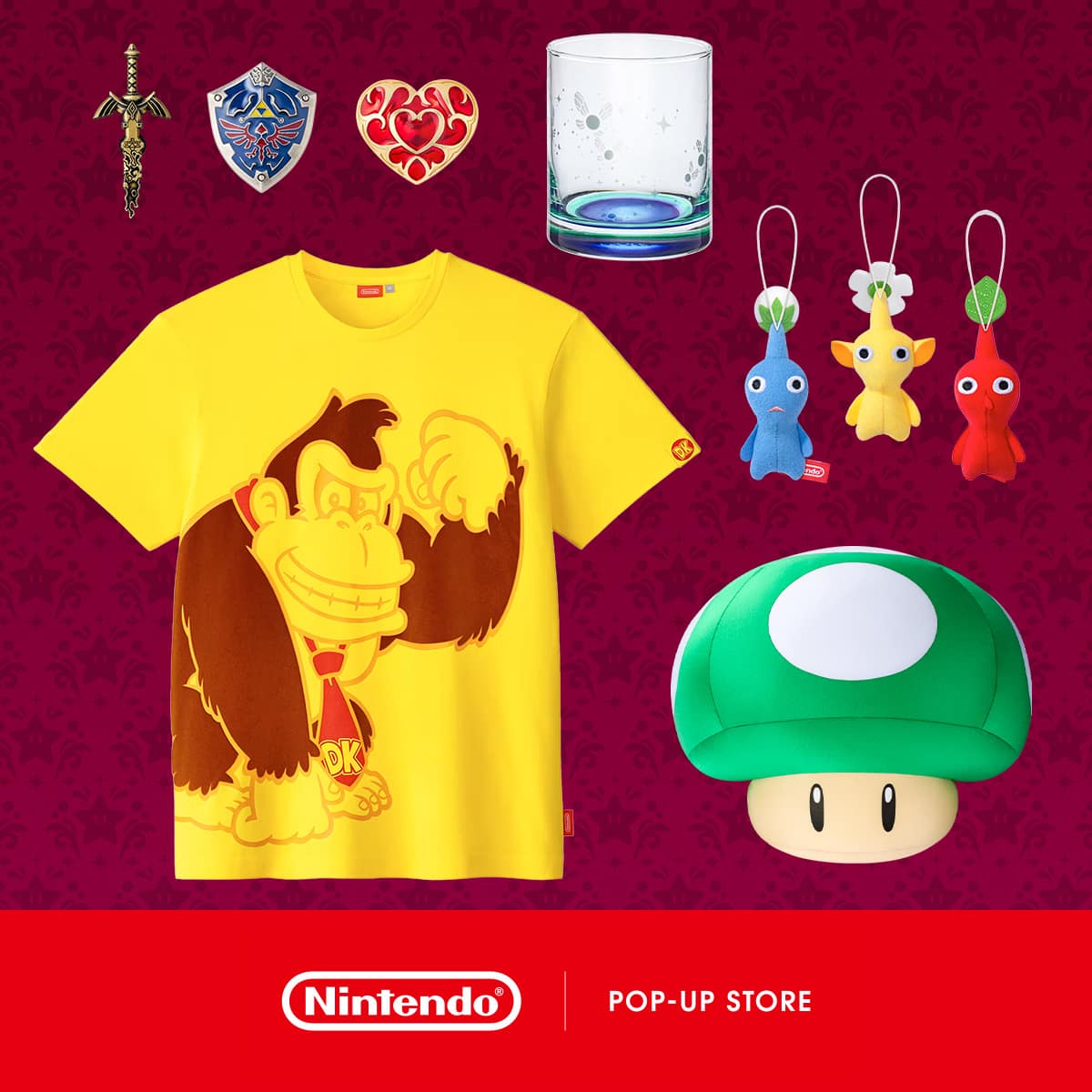 Merchandise featuring Nintendo characters